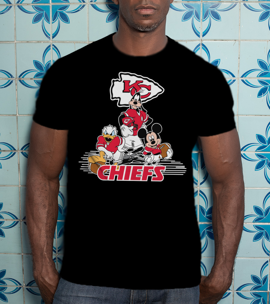 Mickey Donald Goofy Kansas City Chiefs Football Players Chiefs T-Shirt