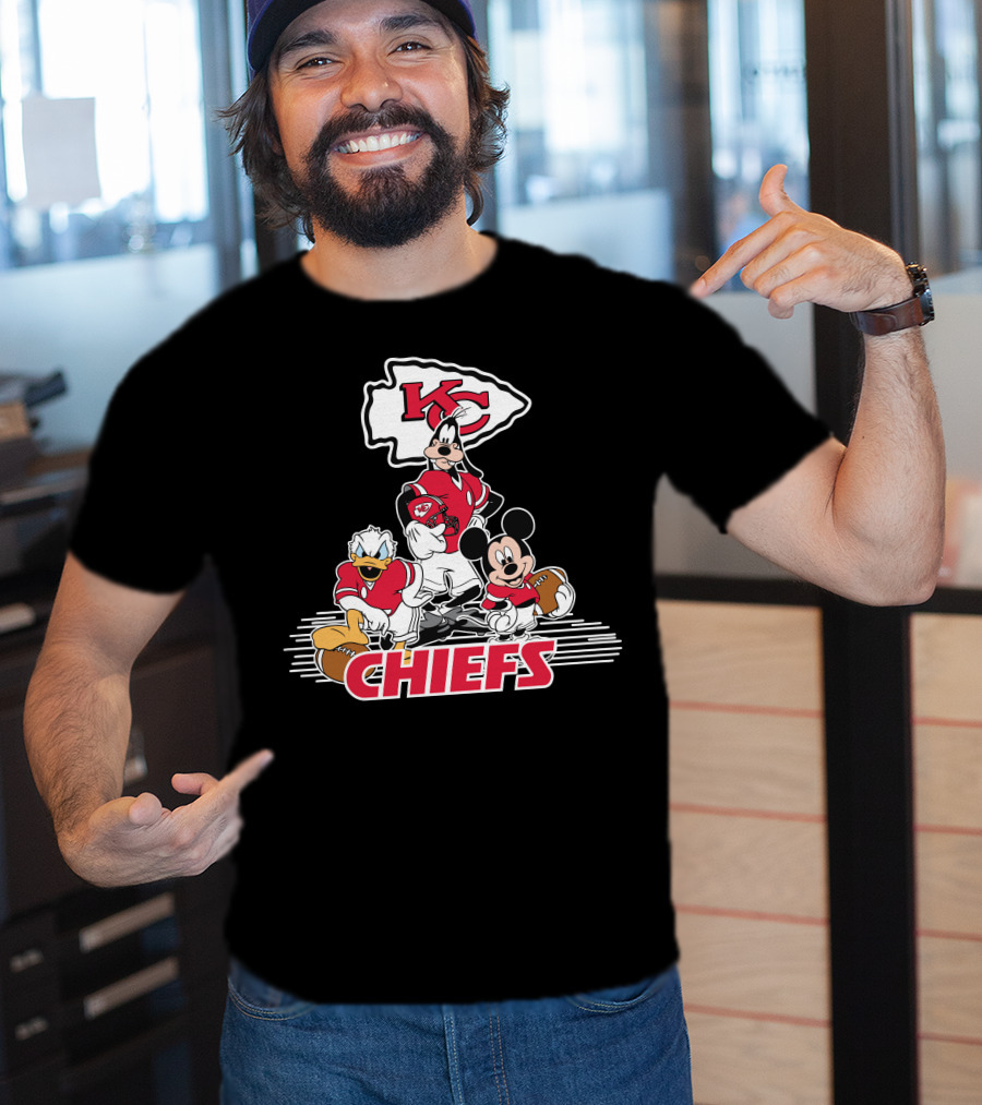 Mickey Donald Goofy Kansas City Chiefs Football Players Chiefs T-Shirt