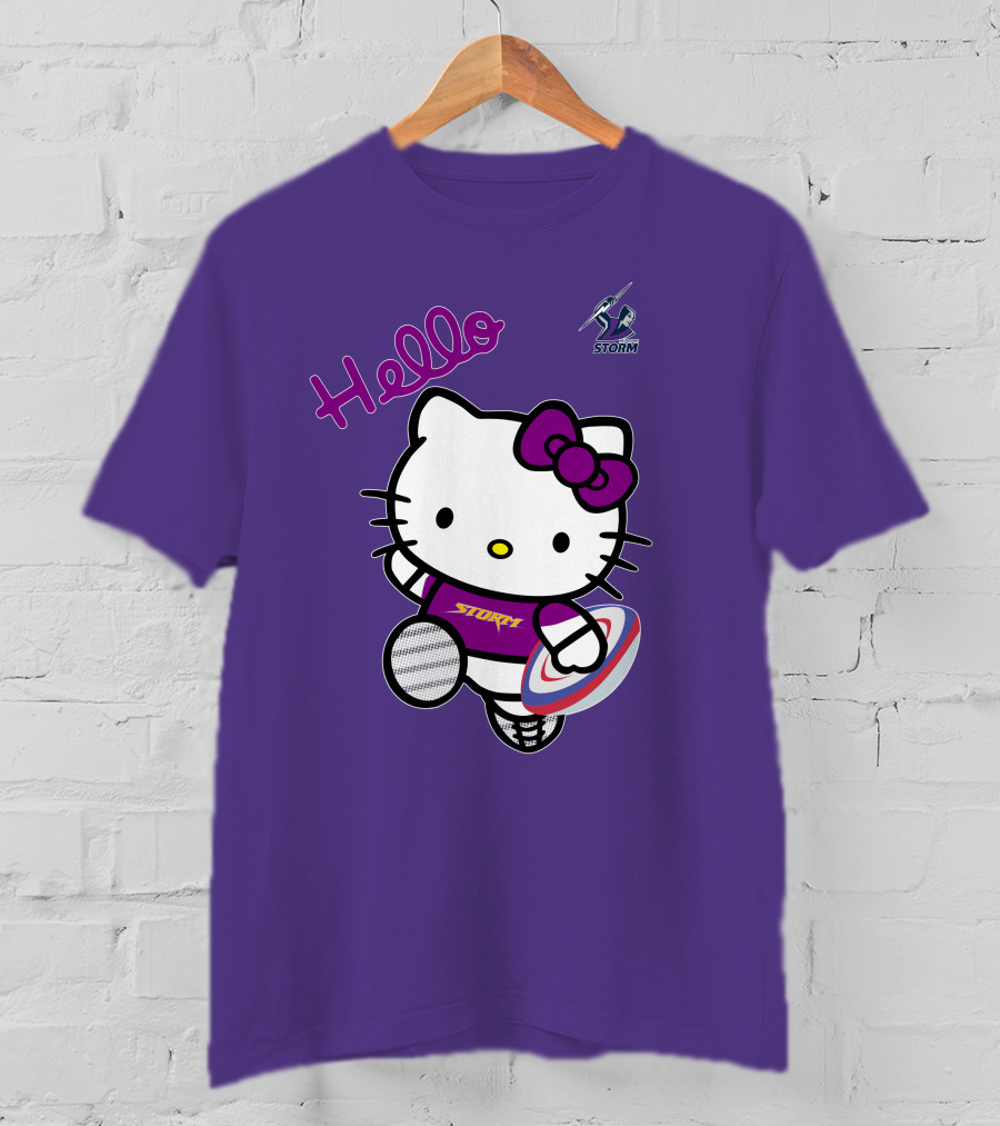 Melbourne Storm Hello Kitty Rugby T-Shirt