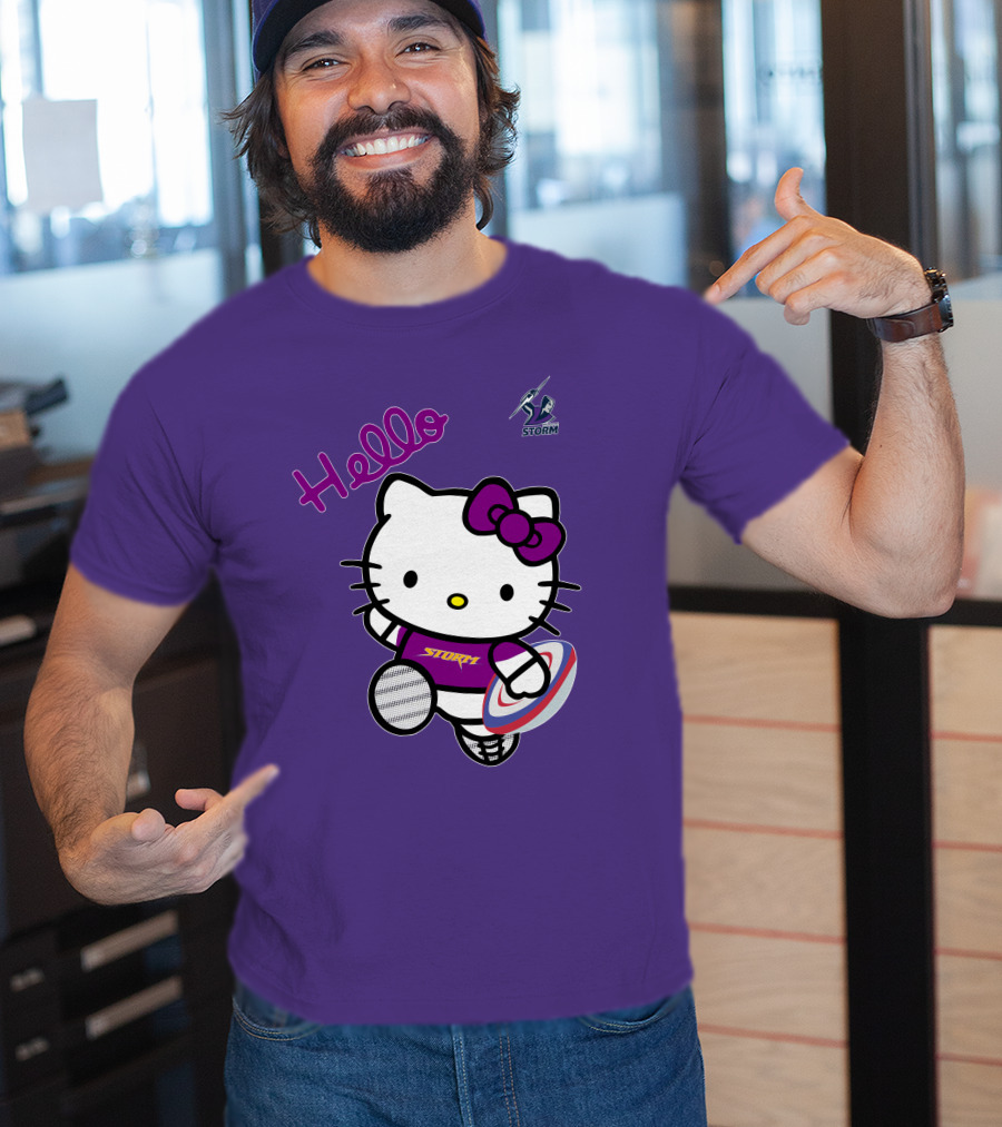 Melbourne Storm Hello Kitty Rugby T-Shirt