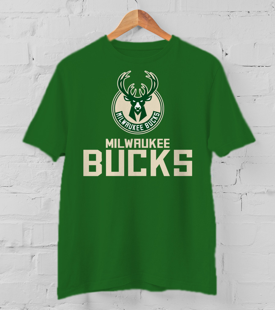 Milwaukee Bucks NBA Logo Green P504HN65261 T-Shirt