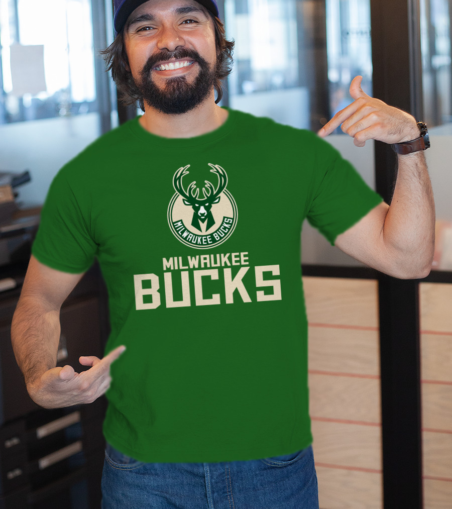 Milwaukee Bucks NBA Logo Green P504HN65261 T-Shirt