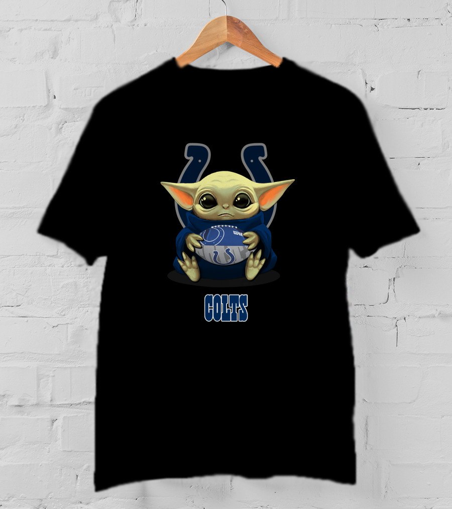 Indianapolis Colts Baby Yoda Football Team Fans T-Shirt