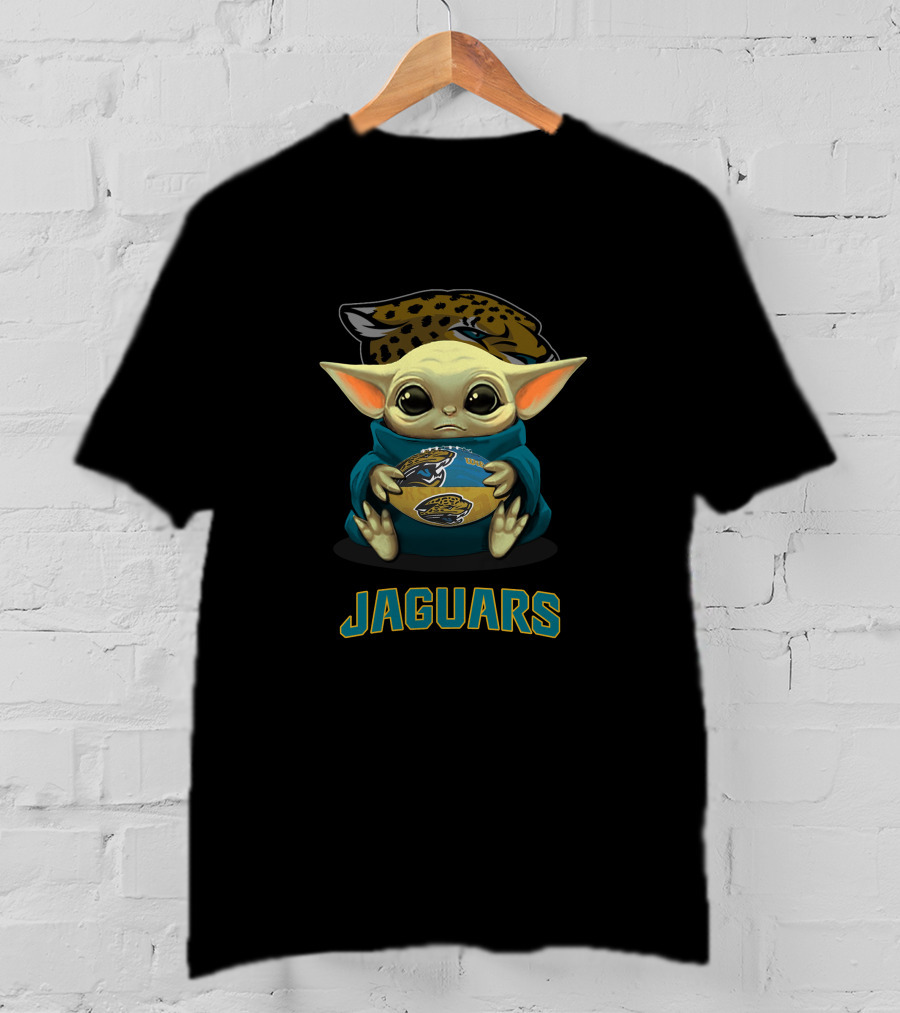 Jacksonville Jaguars Baby Yoda Jaguars Football Fan T-Shirt