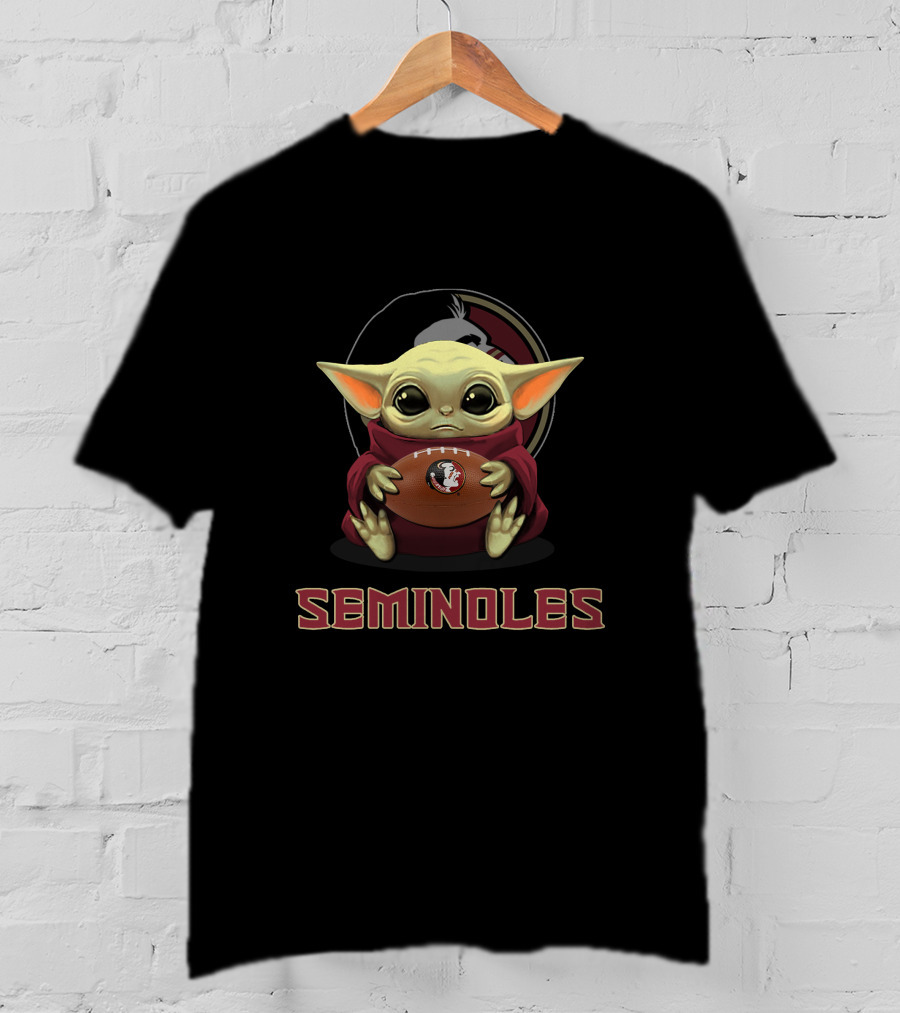 Seminoles Baby Yoda Holding Florida State Football T-Shirt