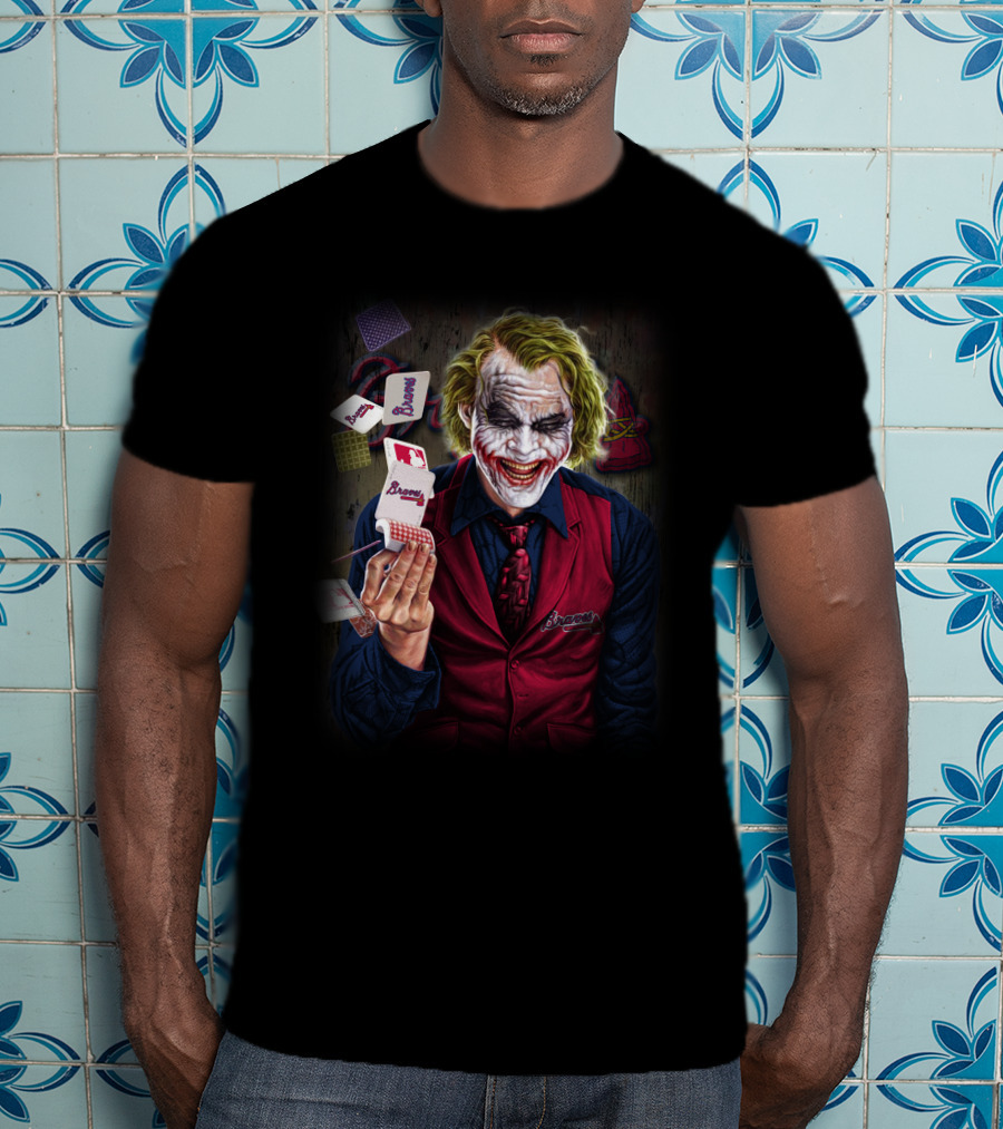 Atlanta Braves Joker Playing Cards Dark Humor T-Shirt