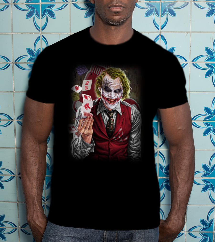 Boston Red Sox Joker Playing Cards Face Paint Iconic T-Shirt