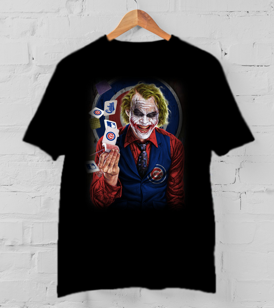 Chicago Cubs Joker Playing Cards Juggling Scene T-Shirt