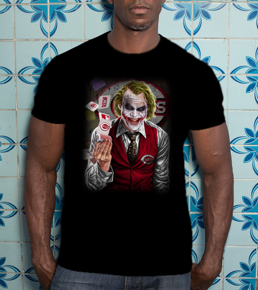 Cincinnati Reds Joker Playing Cards T-Shirt