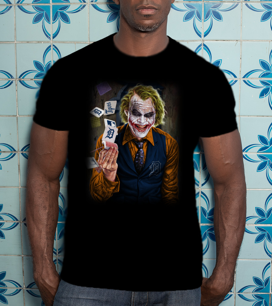 Detroit Tigers Joker Playing Cards Jester T-Shirt