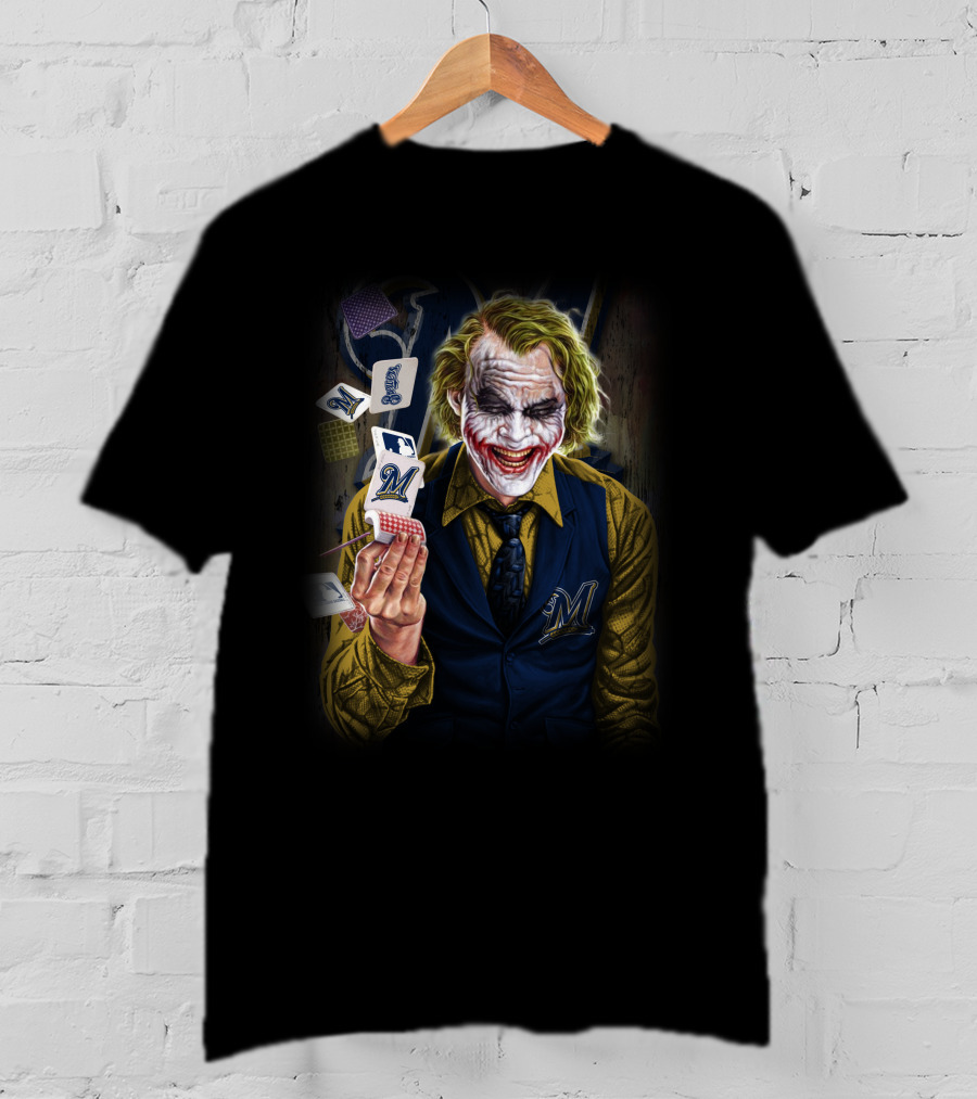 Milwaukee Brewers Joker Card Playing Concept T-Shirt