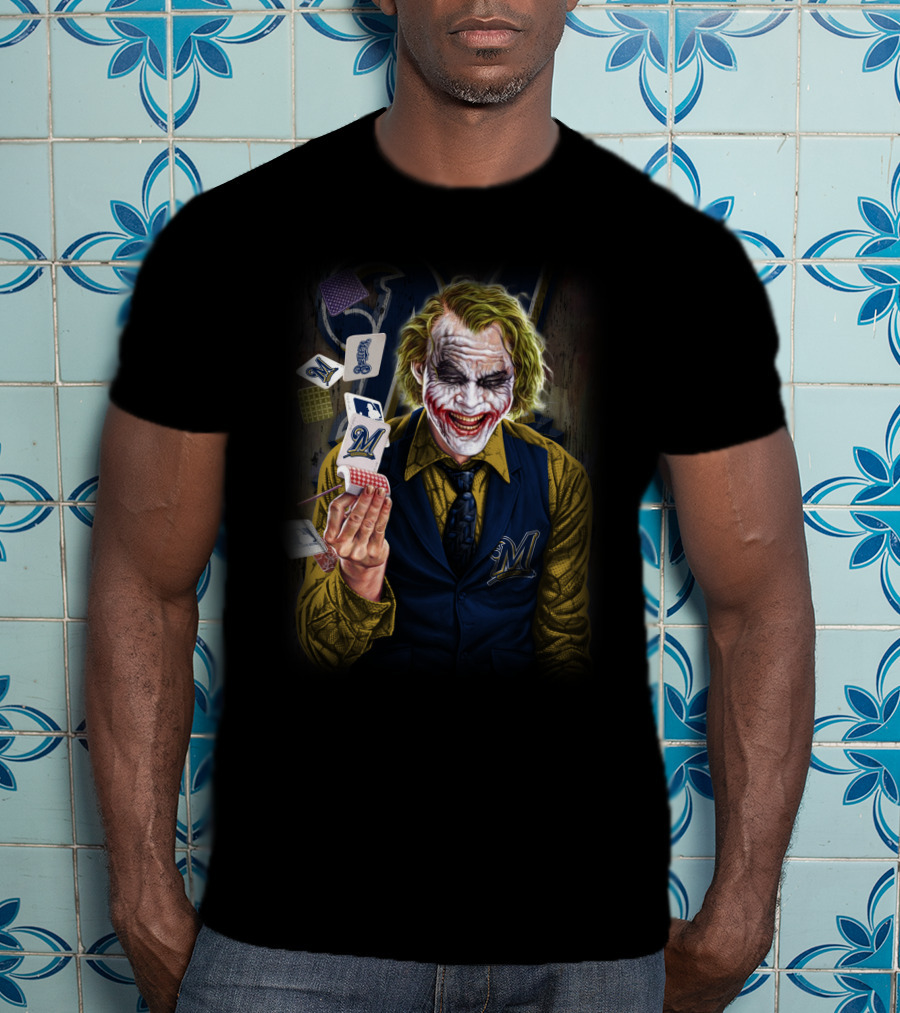 Milwaukee Brewers Joker Card Playing Concept T-Shirt