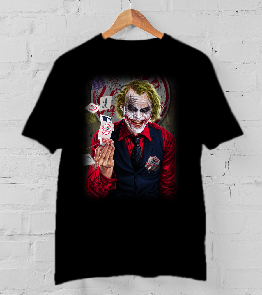 New York Yankees Joker Playing Cards Baseball Mashup T-Shirt