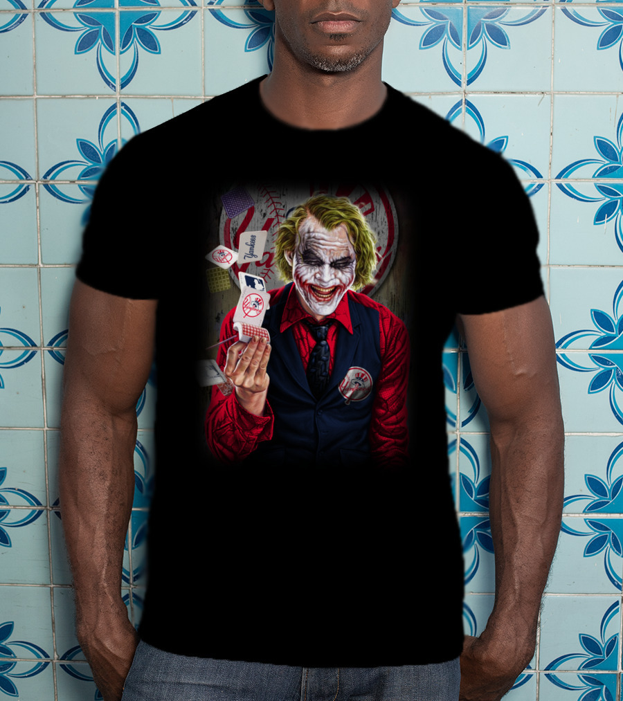New York Yankees Joker Playing Cards Baseball Mashup T-Shirt