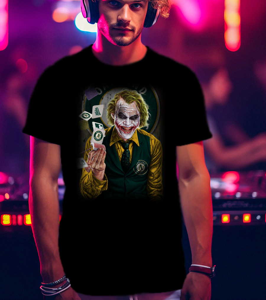 Oakland Athletics Joker Playing Cards T-Shirt