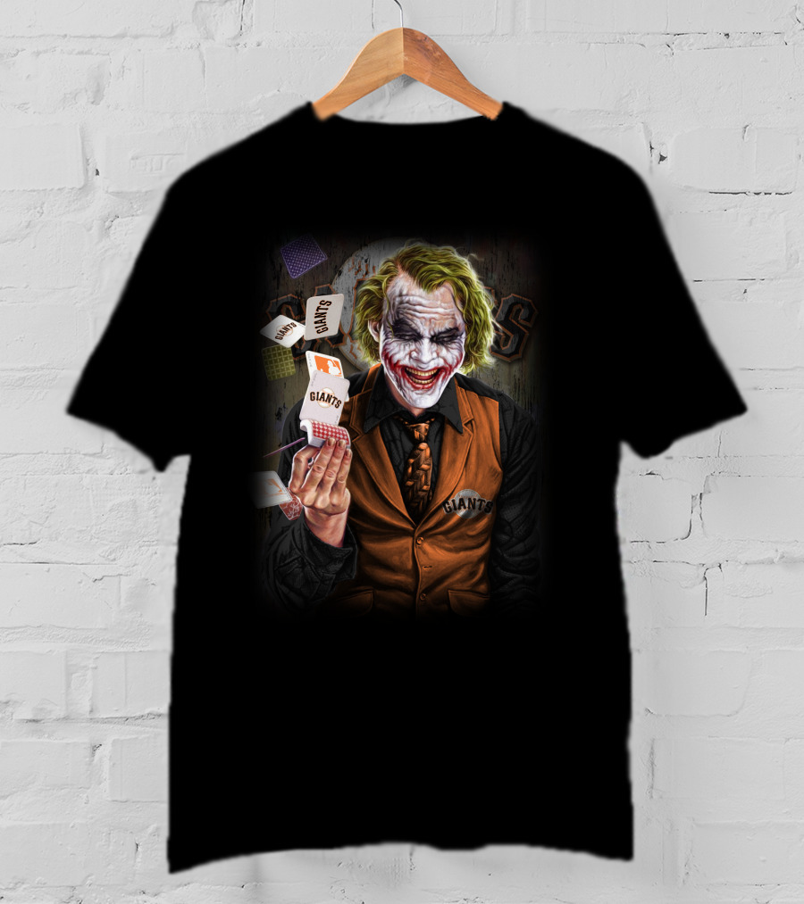 San Francisco Giants Joker Playing Cards Iconic Character Style T-Shirt