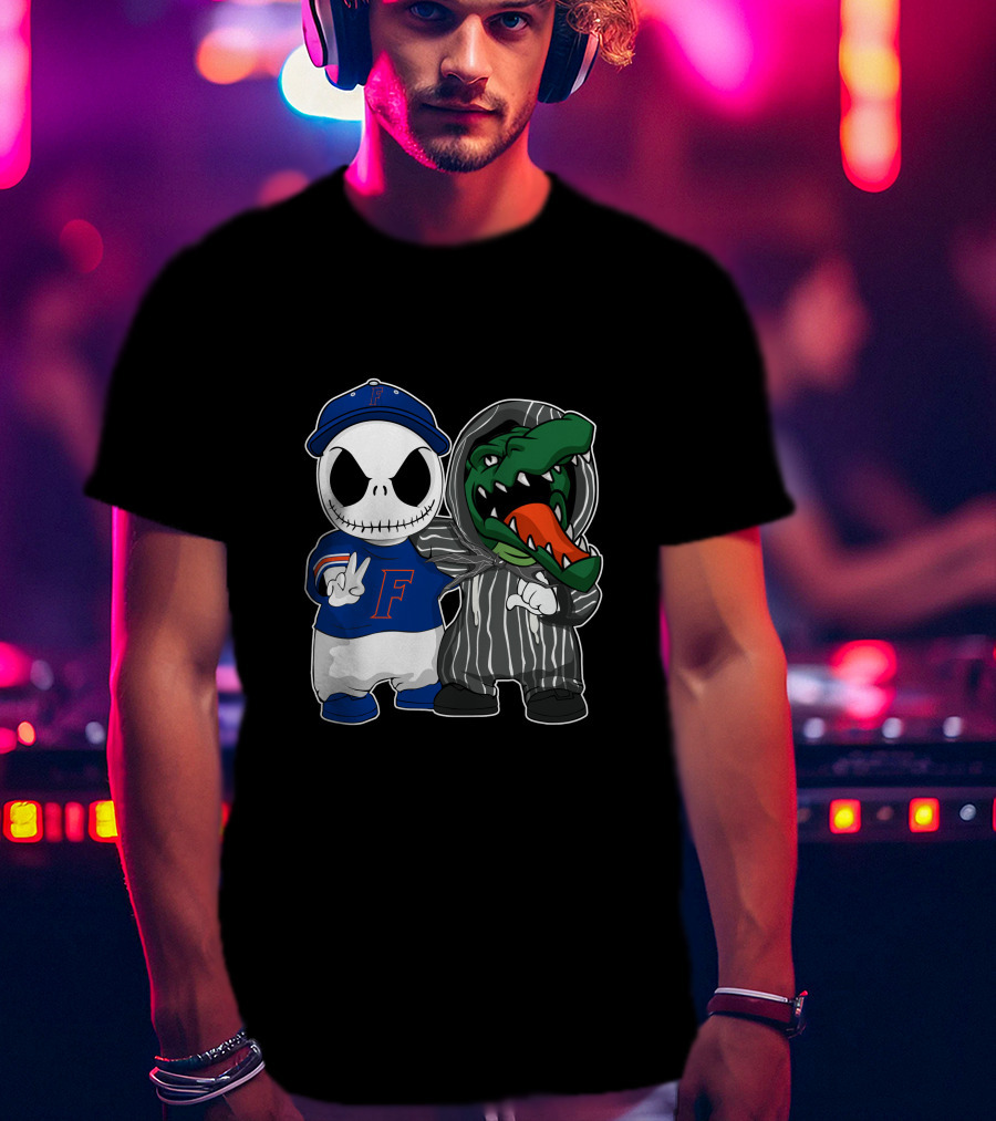 Florida Gators Jack Skellington Nightmare Crossover T-Shirt