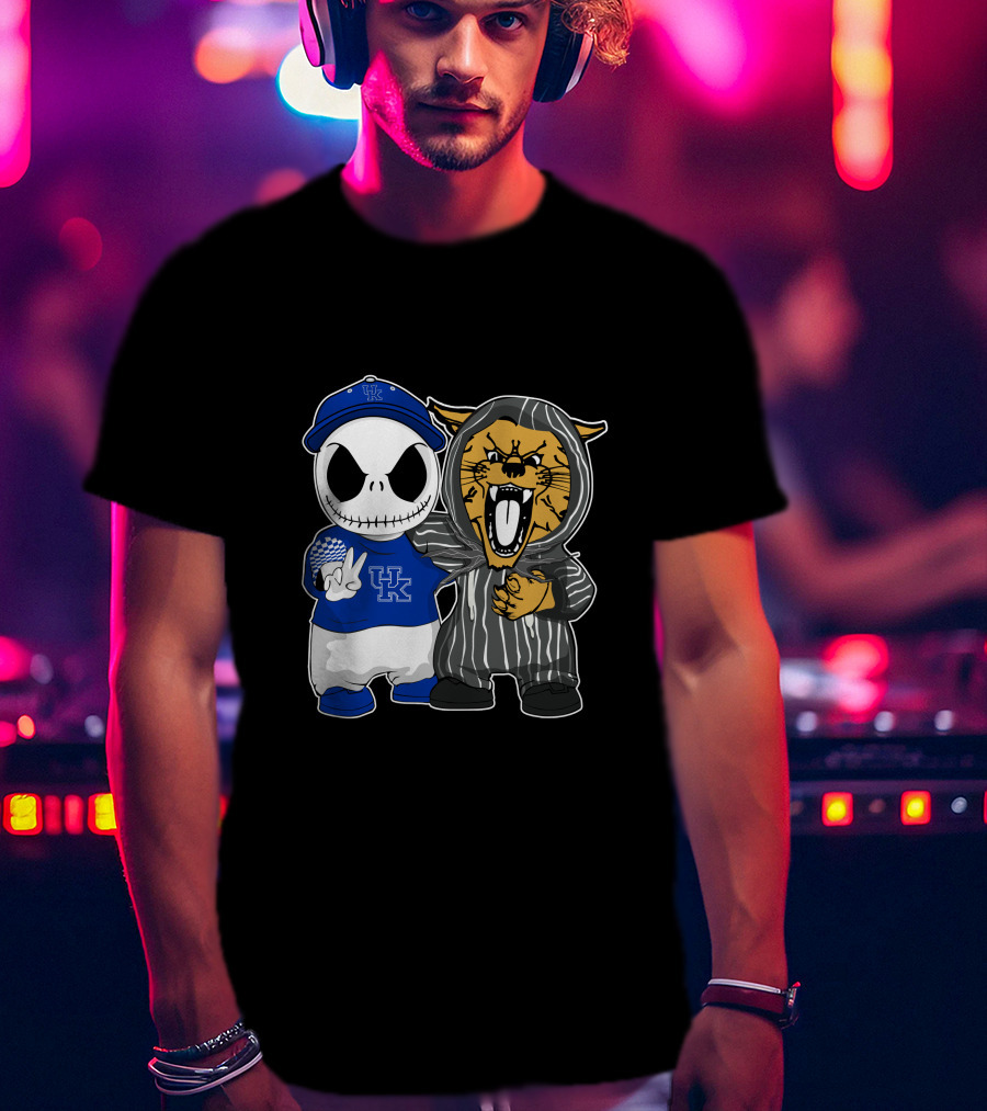 Kentucky Wildcats Jack Skellington Hoodie And Baseball Cap T-Shirt