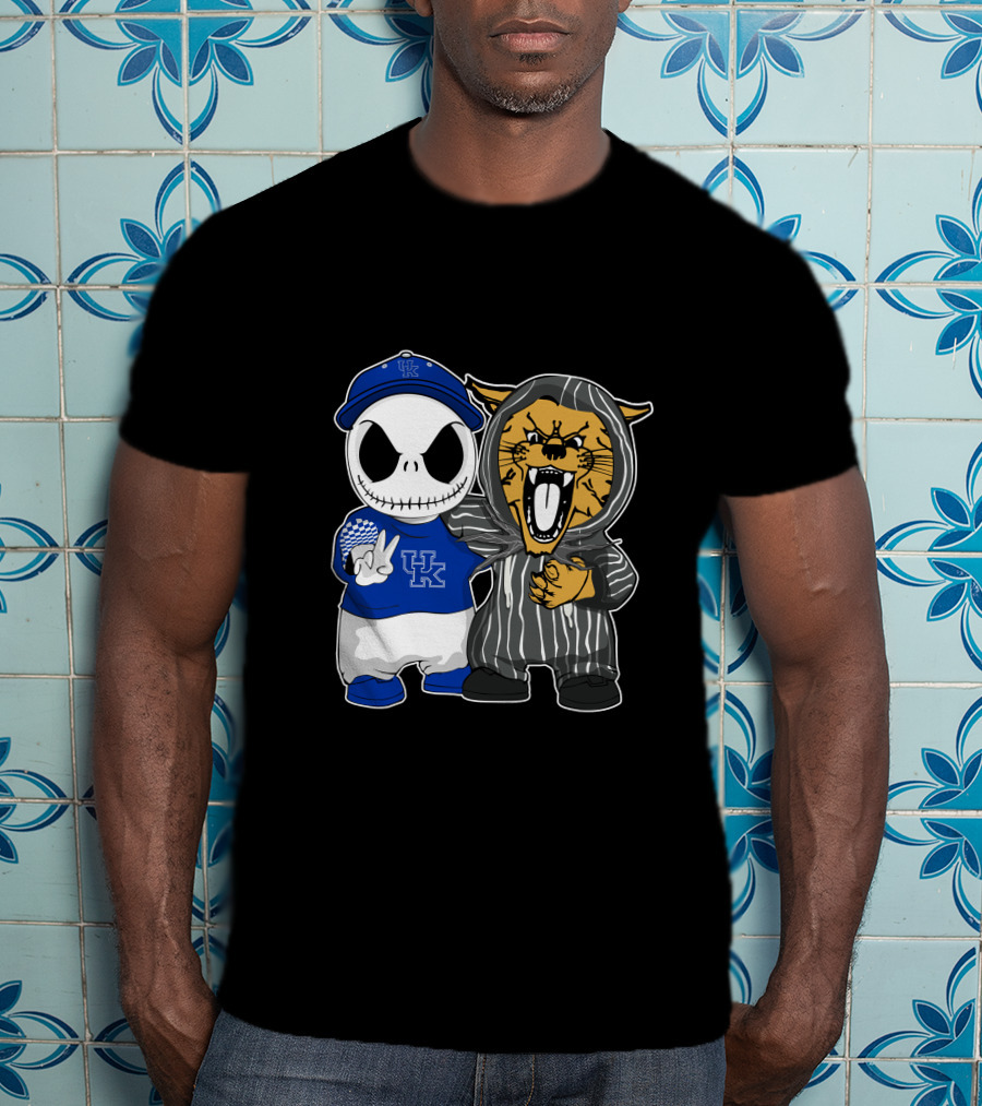 Kentucky Wildcats Jack Skellington Hoodie And Baseball Cap T-Shirt
