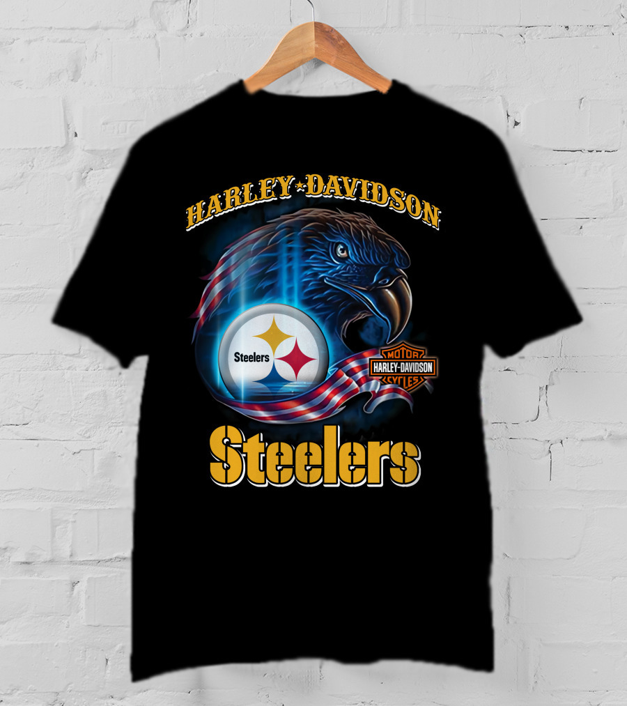 Harley Davidson Steelers Motor Cycles T-Shirt