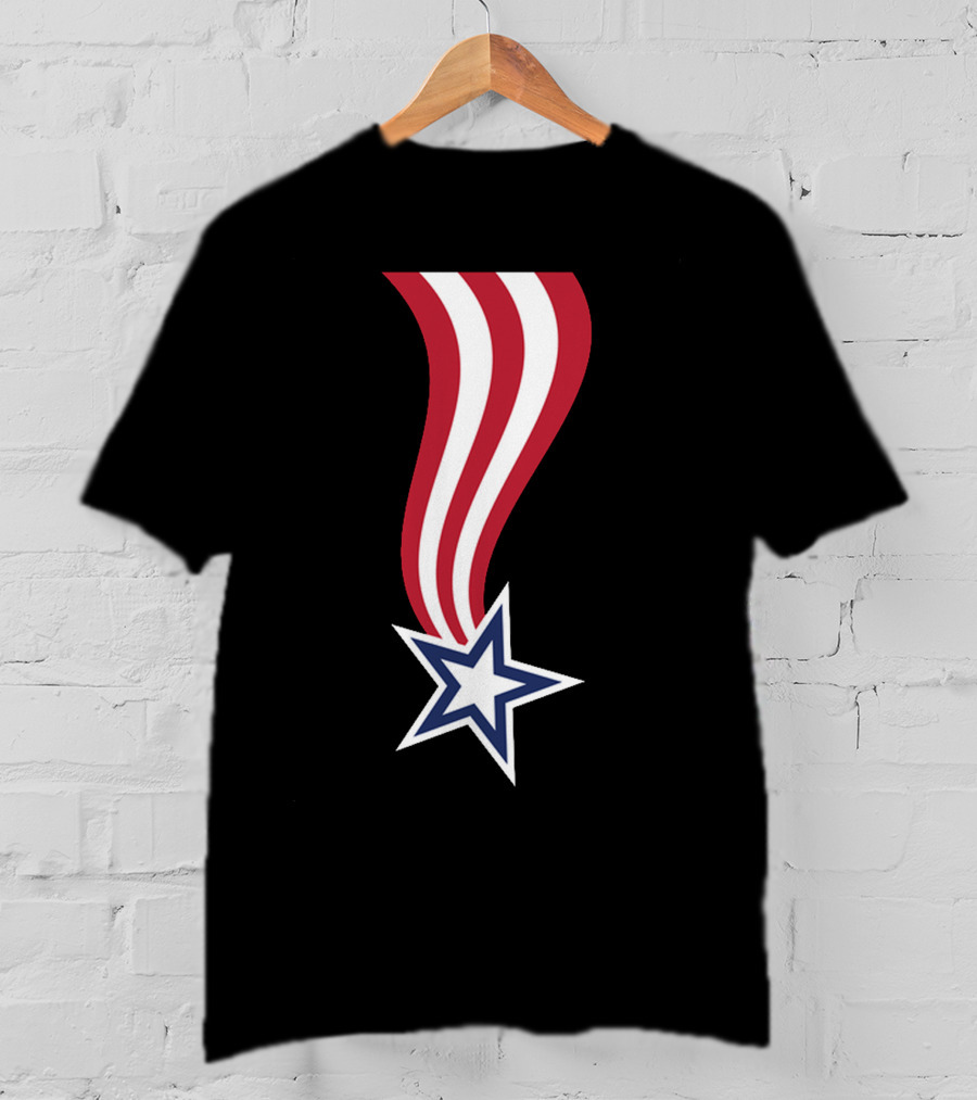 All American Flag Ribbon Star T-Shirt