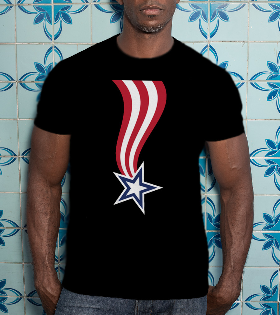 All American Flag Ribbon Star T-Shirt