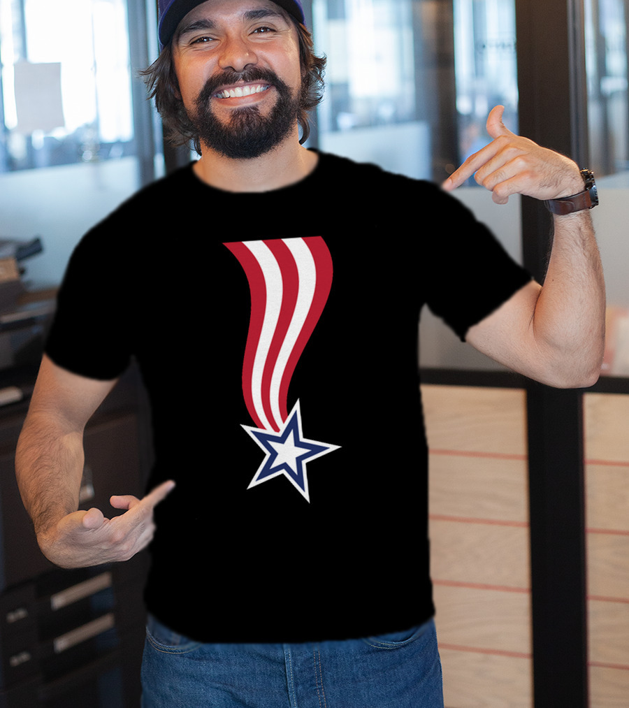 All American Flag Ribbon Star T-Shirt