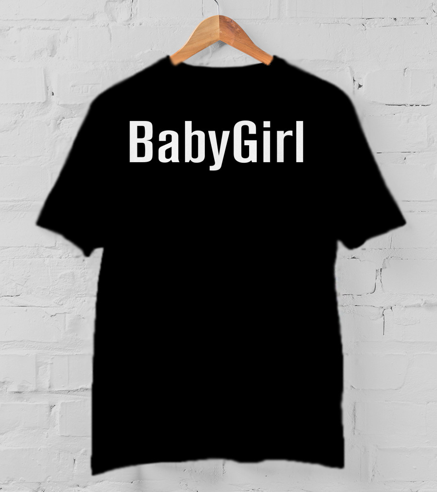 Babygirl Text Bold White Letters T-Shirt