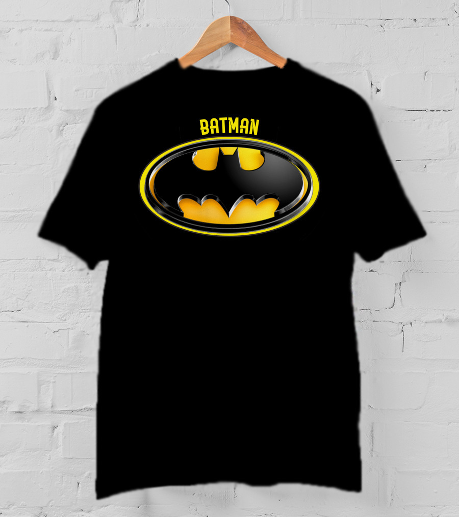 BATMAN Bat Symbol Icon Oval Emblem T-Shirt