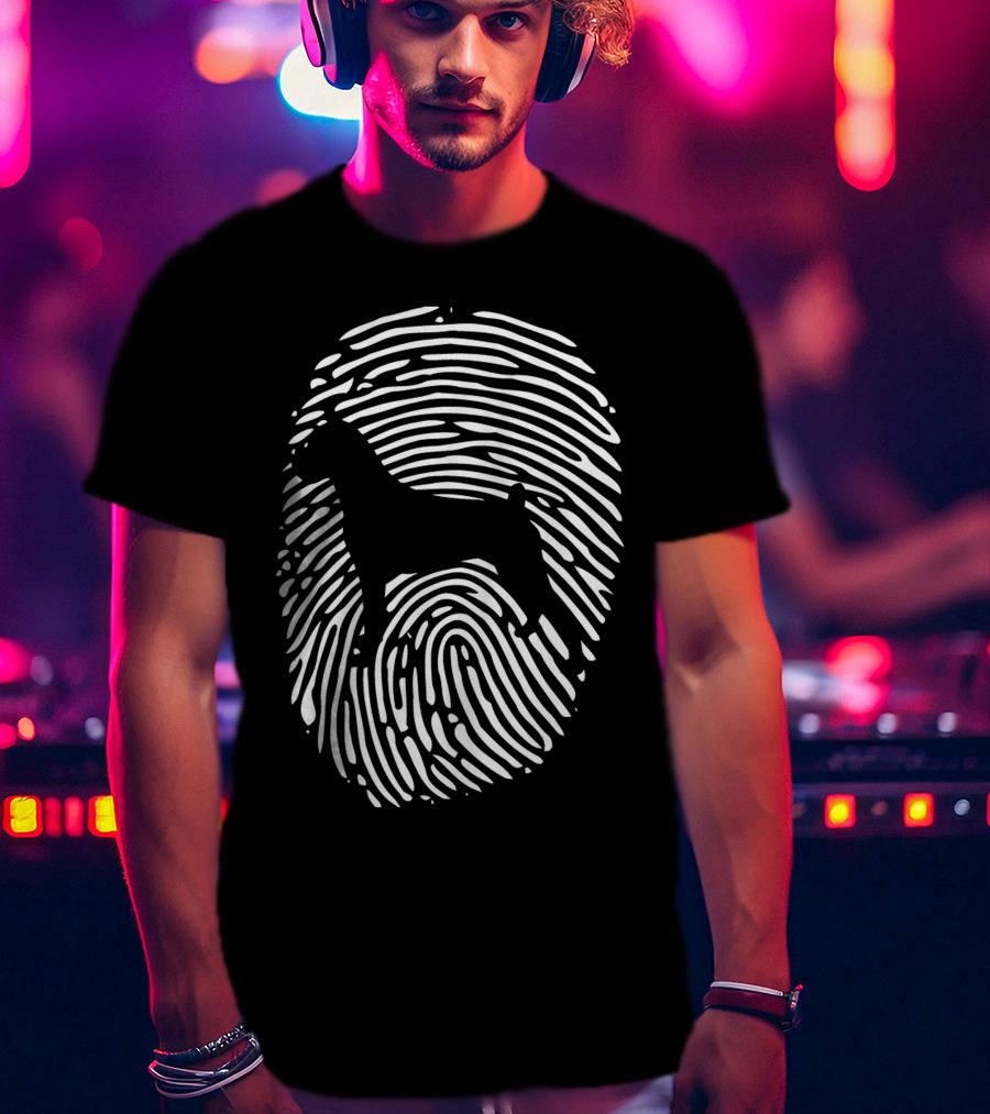 Boxer Dog Fingerprint T-Shirt