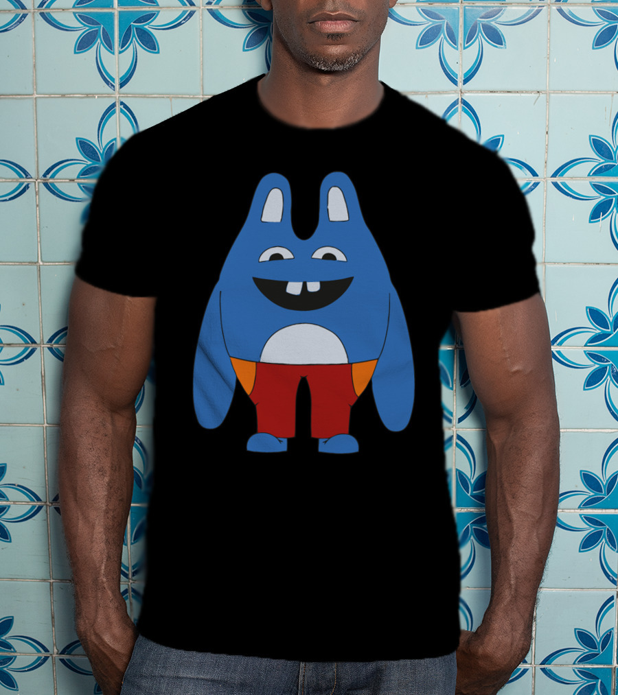 Broad City Blue Cartoon Character In Red Shorts T-Shirt