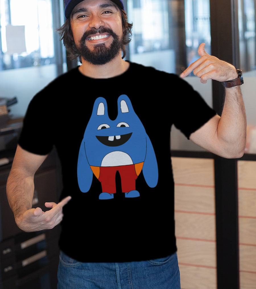 Broad City Blue Cartoon Character In Red Shorts T-Shirt