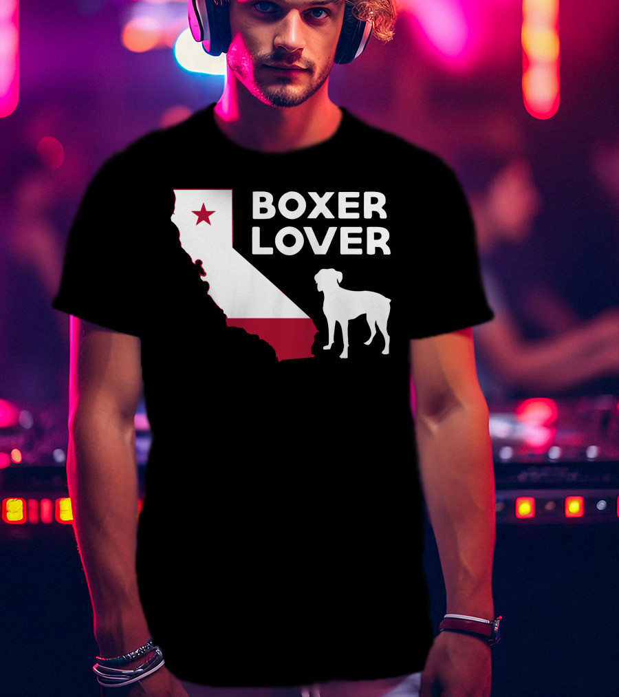 California Boxer Dog Enthusiast T-Shirt