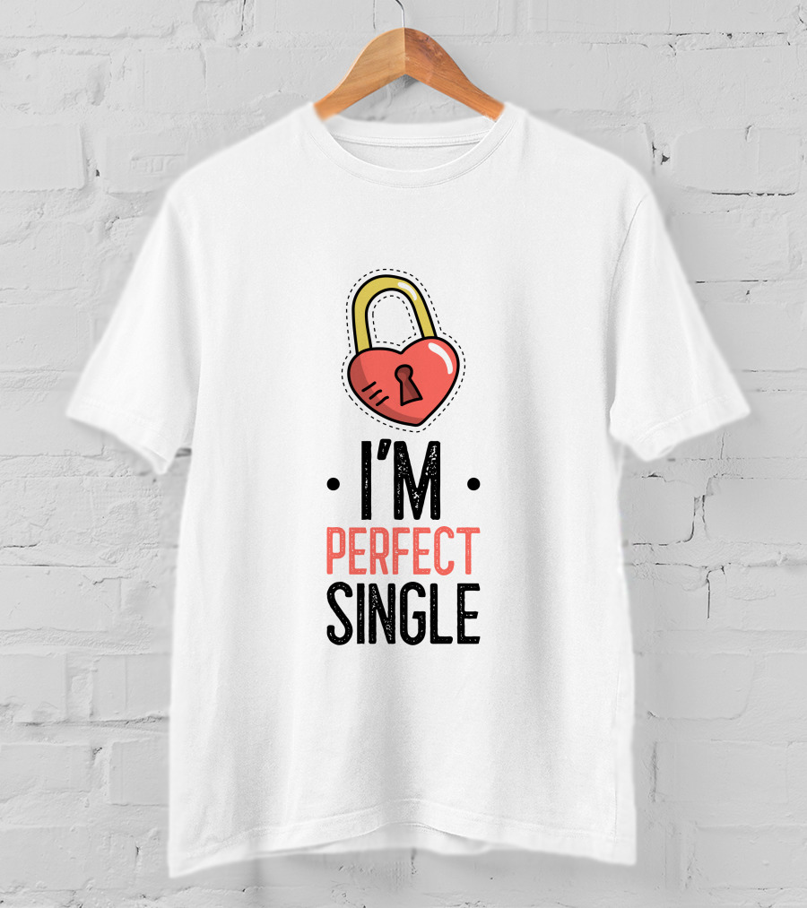 I'm Perfect Single Lock Heart T-Shirt