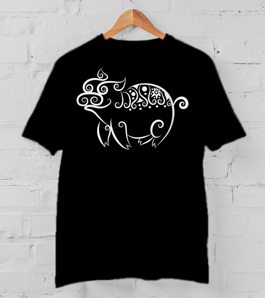 Pig Tribal Tattoo T-Shirt