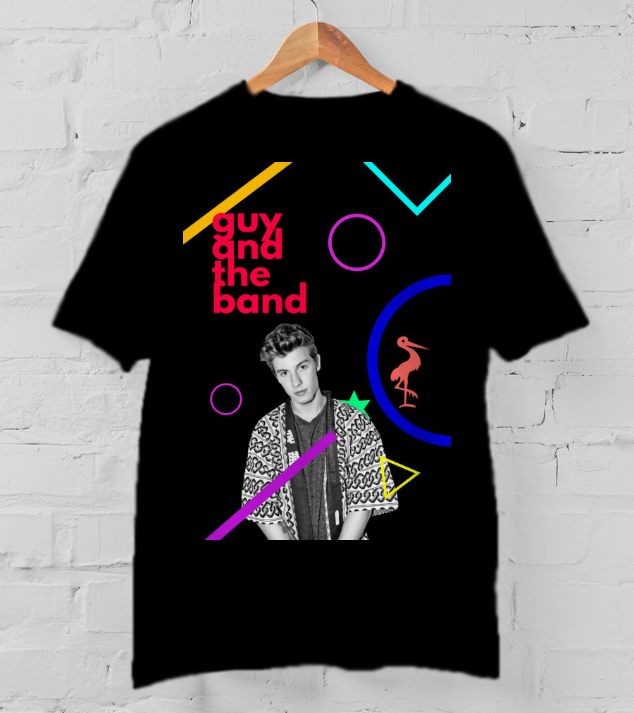 Guy And The Band Geometric Neon Elements T-Shirt