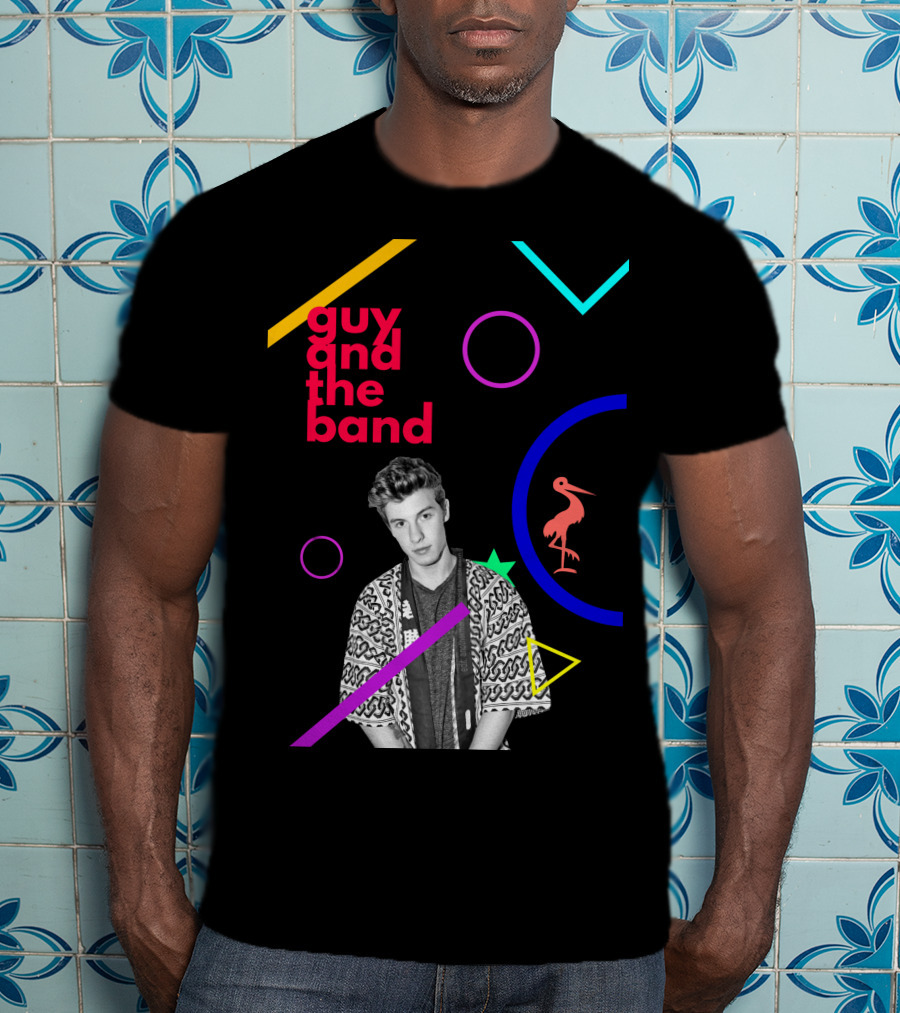 Guy And The Band Geometric Neon Elements T-Shirt
