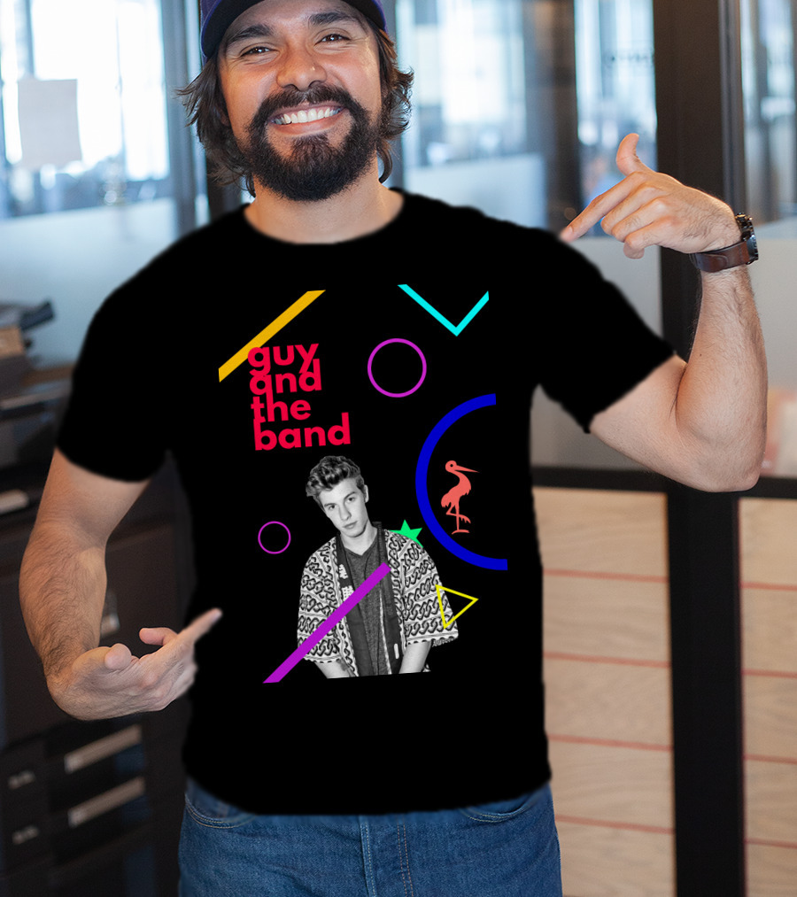 Guy And The Band Geometric Neon Elements T-Shirt