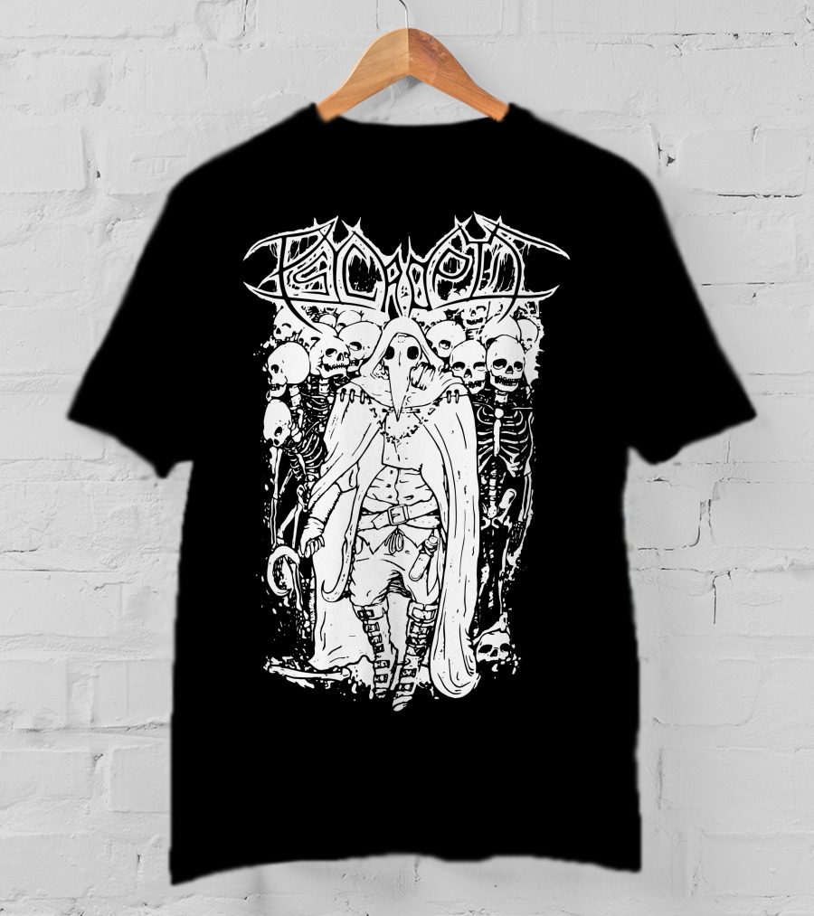 Psycroptic Plague Doctor With Skeleton Army T-Shirt