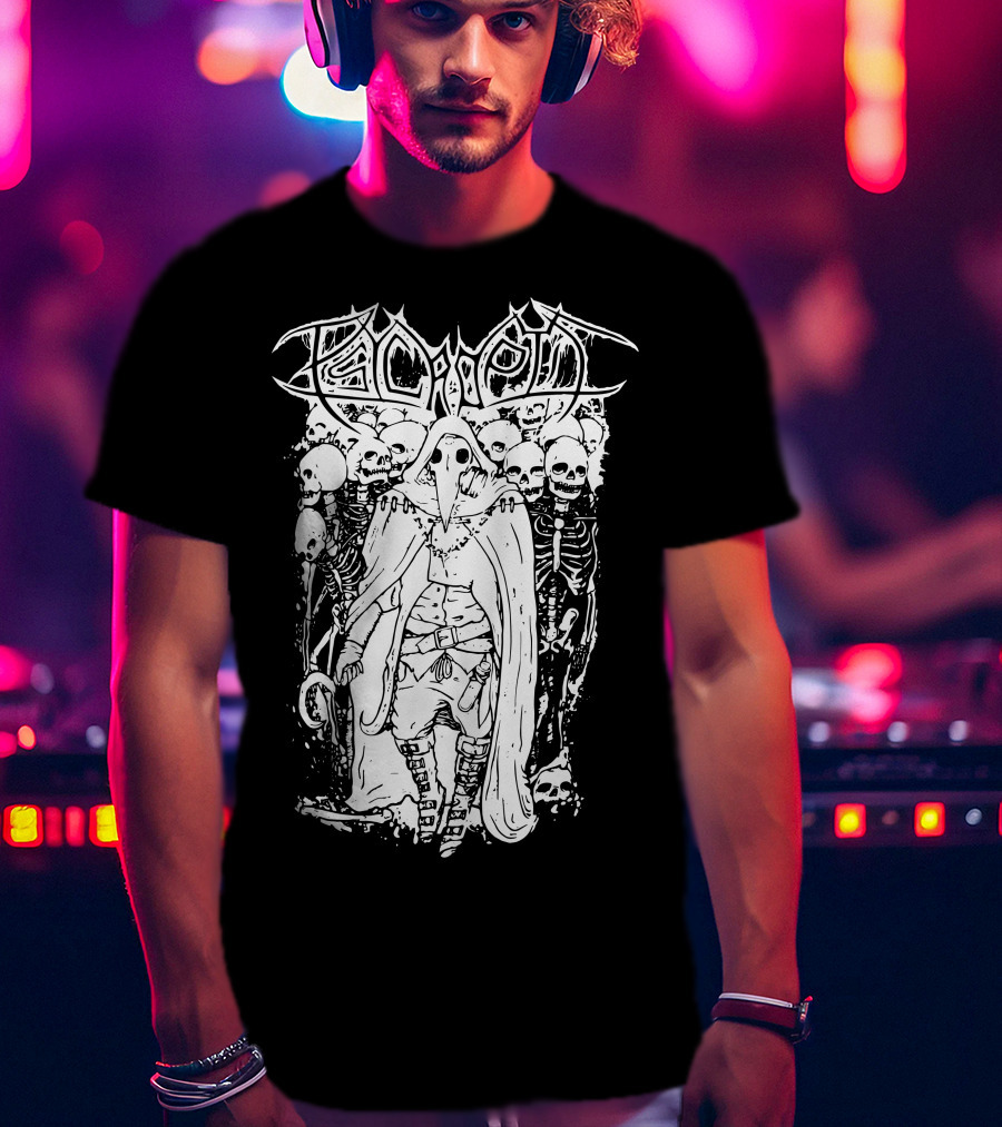 Psycroptic Plague Doctor With Skeleton Army T-Shirt