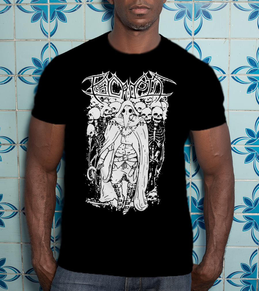 Psycroptic Plague Doctor With Skeleton Army T-Shirt