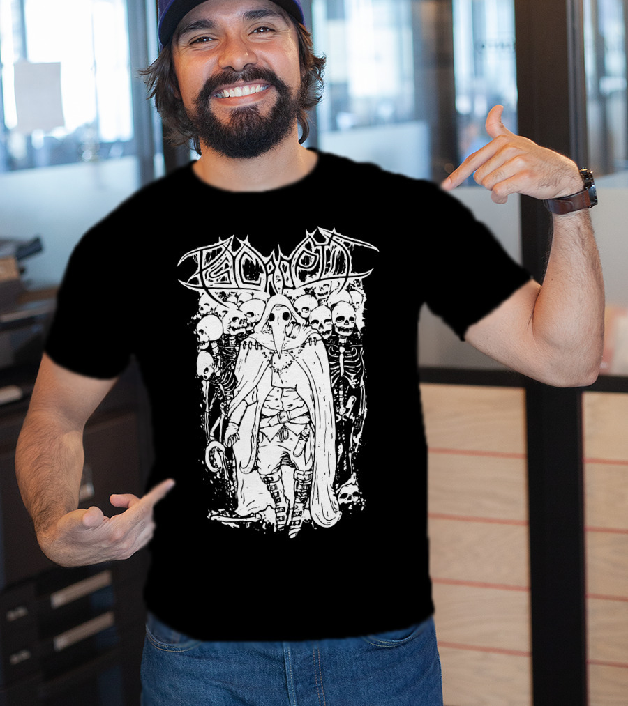 Psycroptic Plague Doctor With Skeleton Army T-Shirt