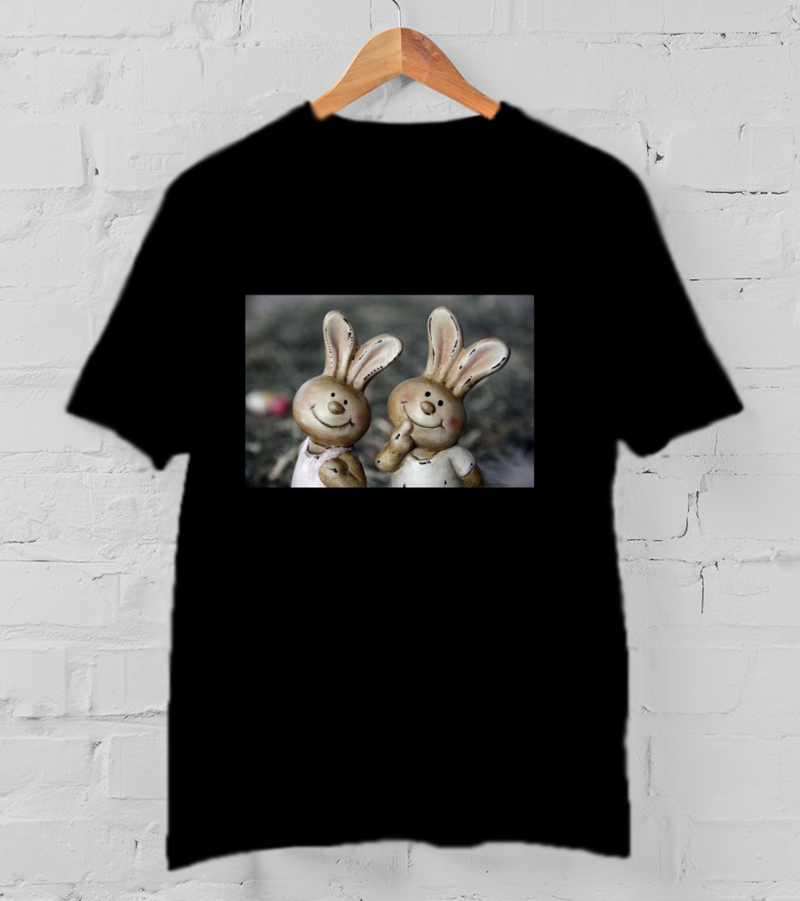 Rabbit Forever Smiling Bunny Figurines T-Shirt