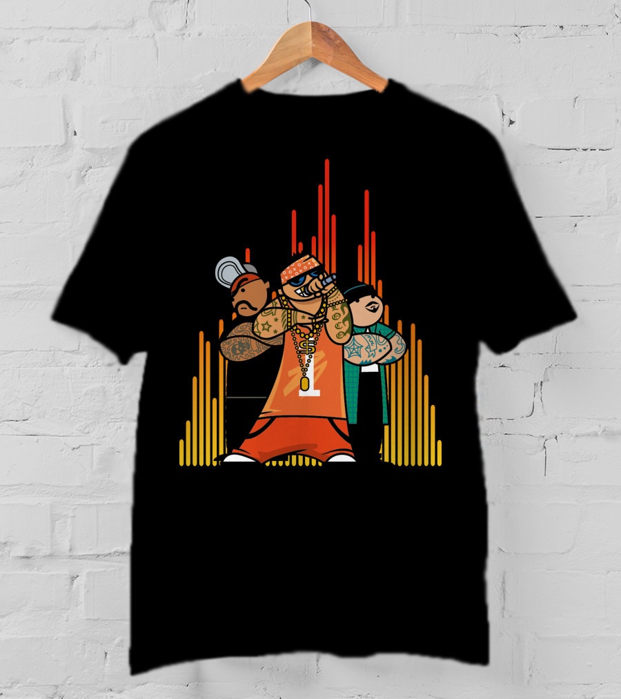 Rapper Gang Urban Tattoo Microphone Trio T-Shirt