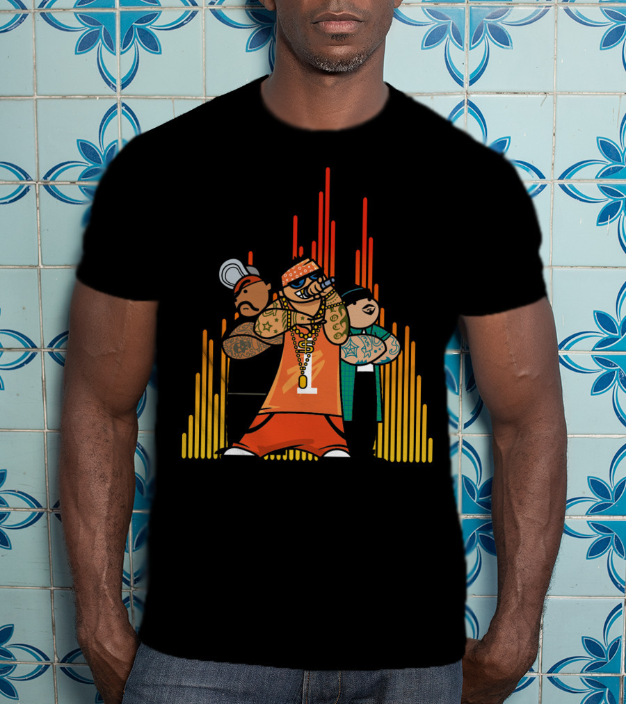 Rapper Gang Urban Tattoo Microphone Trio T-Shirt