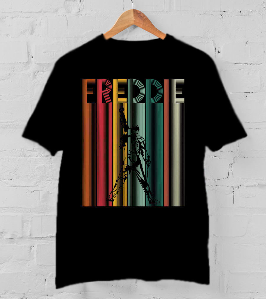 Retro Freddie Mercury Stripes Legend T-Shirt