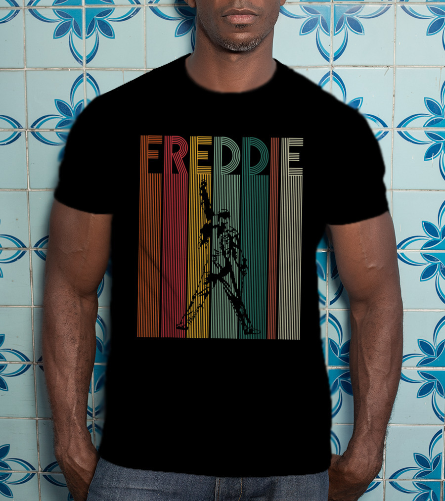Retro Freddie Mercury Stripes Legend T-Shirt