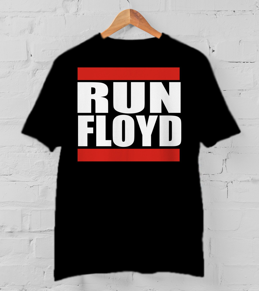 Run Floyd 90S Hip Hop Iconic Style Logo Influence T-Shirt