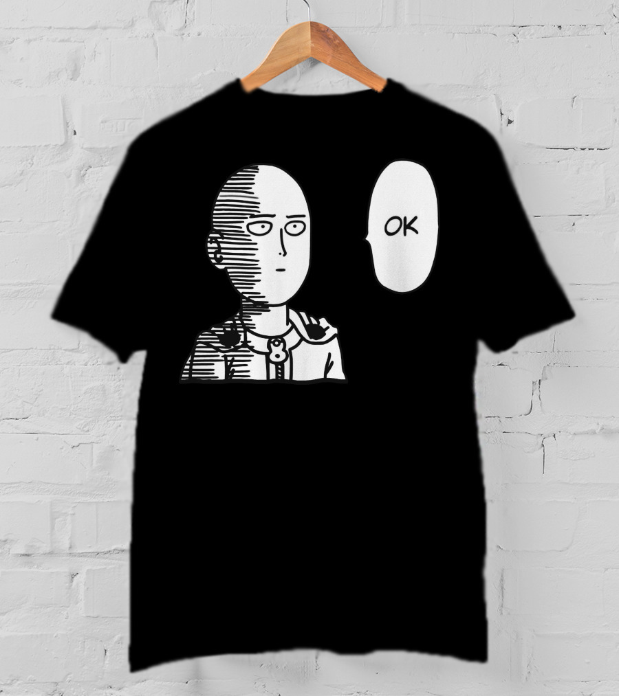 Saitama OK Manga Style Face Expression T-Shirt