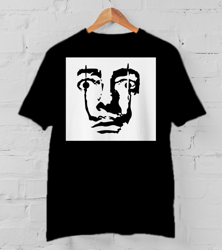 Salvador Dali Face Surrealist Artist Iconic Portrait Elements T-Shirt
